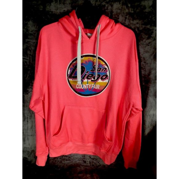 San Diego California Womens Adult Size XL Pink Pullover Hoodie Sweatshirt - Picture 2 of 8